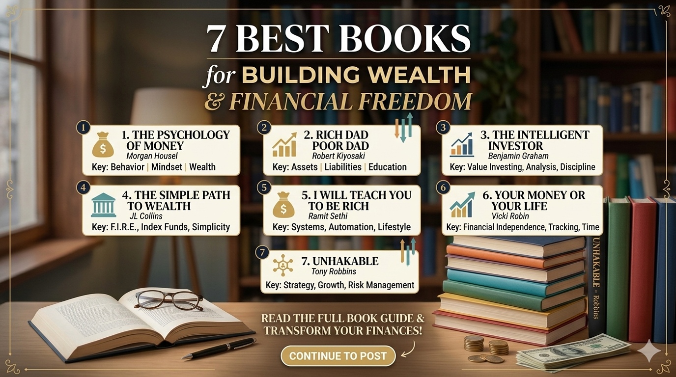7 Best Books for Building Wealth and Financial Freedom