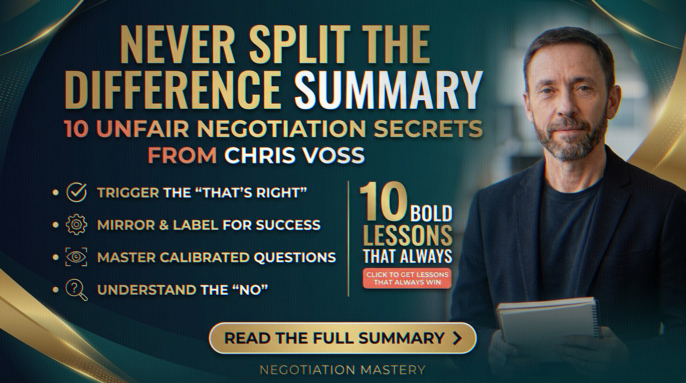 Never Split the Difference Summary 10 Lessons from Chris Voss