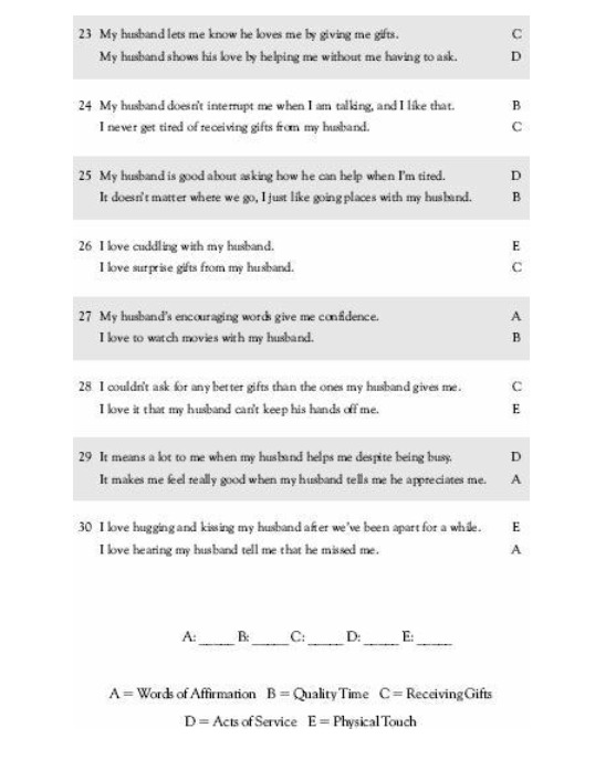 5 love languages pdf quiz online